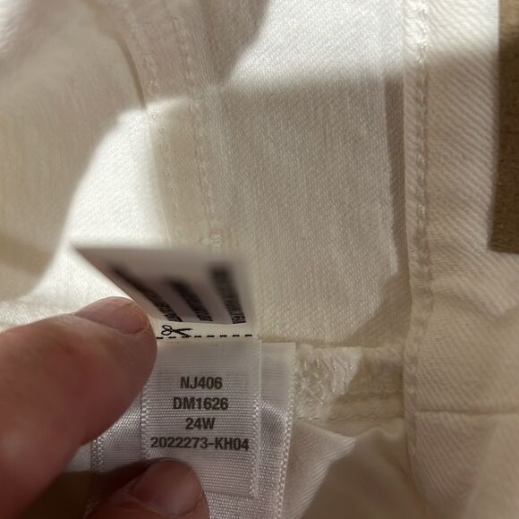 Madewell The Plus Perfect Vintage Wide-Leg Crop Jean in Tile White NWT size 24W - Picture 13 of 13